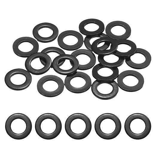 20-Pack M10 Flat Washers, Metric 20mm OD 2mm Thick 304 Stainless Steel Washers for Bolts Screws Nuts for Automotive/Machinery/Furniture, Flat Metal Washers [Black Galvanized]