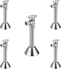 5-PCs HeSun Angle Stop Valve with 5-Inch Copper Sweat Tube Extension, 1/2" Sweat x 3/8" OD Compression Angle Stop, 1/4 Turn Shut Off Valve for Bathroom(VALVE145-5)