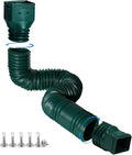 Green1-Pack Rain Gutter Downspout Extensions Flexible, Drain Downspout Extender,Down Spout Drain Extender, Gutter Connector Rainwater Drainage,Extendable from 21 to 68 Inches