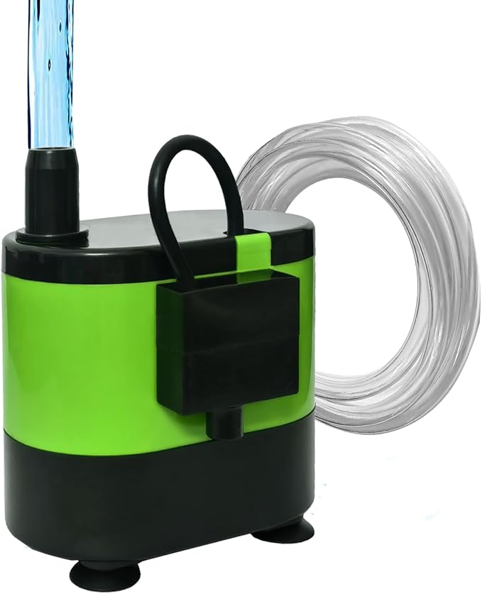 Small Pump With Level Sensor,5 FT Drain Lift,110V Automatic Submersible Water Pump Mini HAVC Condensate Pump For Dehumidifier,Air Conditioner, Ice Maker, Furnace,Air Cooler,PM02Green