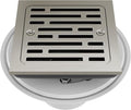 Delta Faucet 4 Inch Tile-In Square Shower Floor Drain Brushed Nickel, Shower Drain Kit, Square Shower Drain, Chrome Shower Drain, Shower Floor Drain, Stainless DT062412-SS