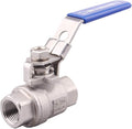 DERNORD Stainless Steel 304 Ball Valve, Full Port Heavy Duty for WOG with Locking Device (3/8" NPT)