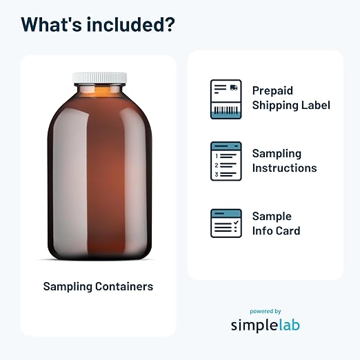 Advanced Microplastics in Surface Water Test Kit by SimpleLab | Lab Analysis of Microplastic Count & Polymer Identification | Tests for 43 Microplastics in Lakes, Ponds, or Rivers