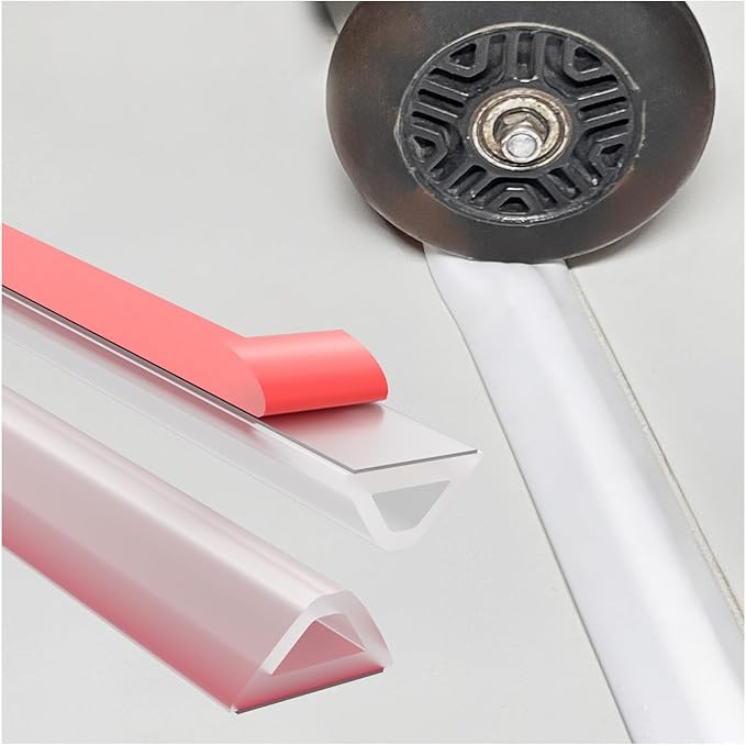 Shower Threshold Water Dam Barrier – 67in Self-Adhesive, Waterproof, Flexible Silicone, Customizable, Easy Install, Prevents Water Leakage & Slipping, Wheelchair Access