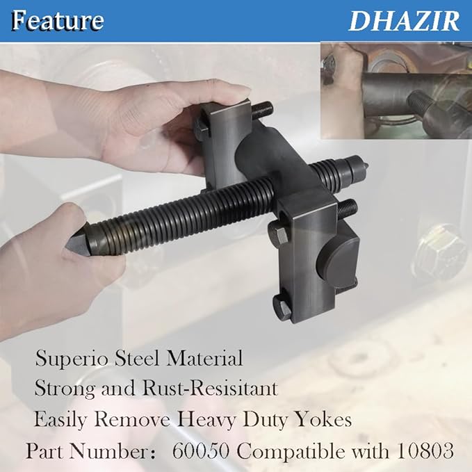 60050 Heavy-Duty Yoke Puller Tool Kit for Commercial Trucks & Semi Truck, Works on Class 6-8 Trucks and Equipment for Remove Transmissions and Rear-End Differentials