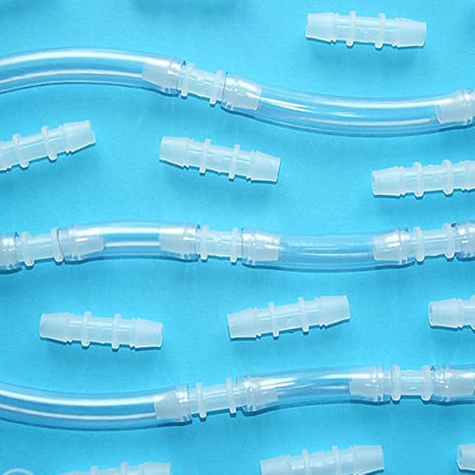 1/2" to 5/16" Hose Barb Reducer Pipe Fittings Adapter, Plastic Joint connector Splicer Mender for Aquarium Household Transport Fuel Gas Liquid Air (Pack of 4)