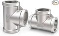 ChillWaves 304 Stainless Steel Pipe Fitting, Tee 1/2" x 1/2" x 1/2" NPT Female Thread Adapter(2-PACK)