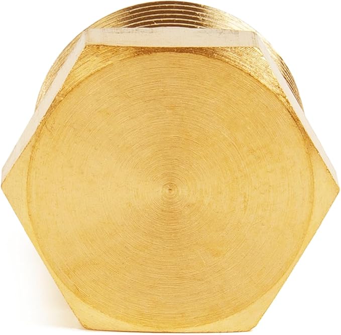 ChillWaves Brass Pipe Fitting Kit, Outer Hex Head Socket Pipe Plug Fitting，5 × 1/8" NPT，5 × 1/4" NPT，5 × 3/8" NPT，5 × 1/2" NPT Male，Thread Adapter(20-PACK)