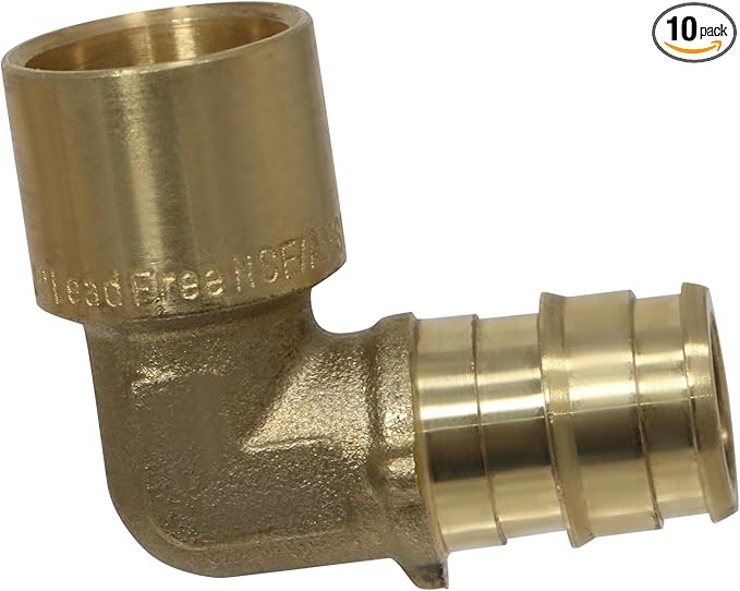10 Pcs XFITTING Pex A 1/2 Inch x 1/2 Inch Male Elbow Sweat, 30-1-3=10XX