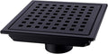 6 inch Stainless Steel Shower Floor Drain with Removable Grid Cover, Black