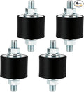 Rubber Vibration Isolator Mounts, 40 x 30mm Shock Absorber Rubber Mounts, with M10 x 23mm Studs 4 Pcs