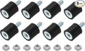 uxcell M3 Rubber Mounts, 8Pcs 10x10mm(DxH) Rubber Cylindrical Anti Vibration Isolator Shock Absorber with Lock Nut for Car Bobbin Generator Air Compressors