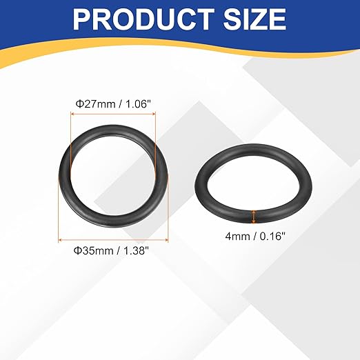 HARFINGTON 20pcs Nitrile Rubber O-Rings 35mm OD 27mm ID 4mm Width Metric Buna-N NBR Sealing Gasket Plumbing Sealing Repair O Rings for Car Auto Vehicle Repair Faucet Air Gas
