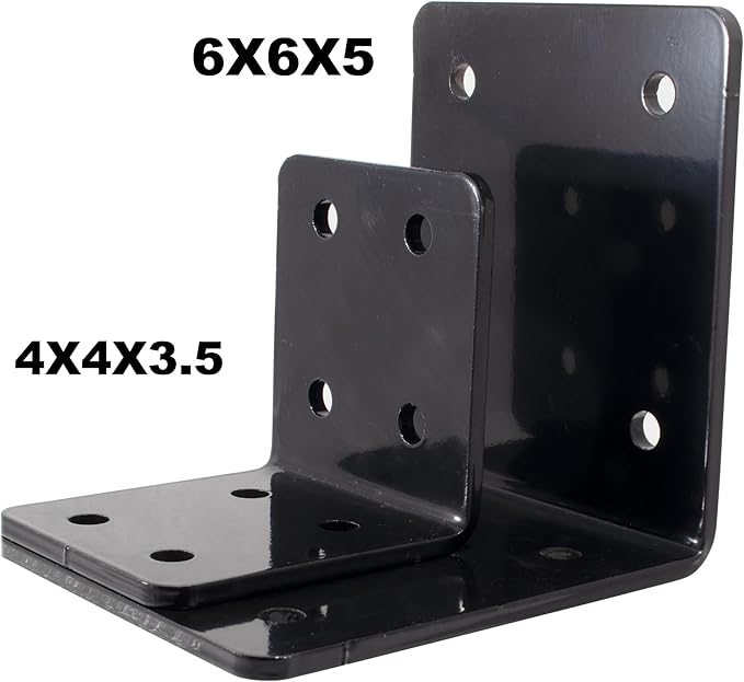 Beam Bracket, 4" X 4" X 3.5” Heavy Duty Corner Bracket. Fireplace Mantel Brackets Made of Premium Heavy Duty Alloy Steel. Corner Steel
