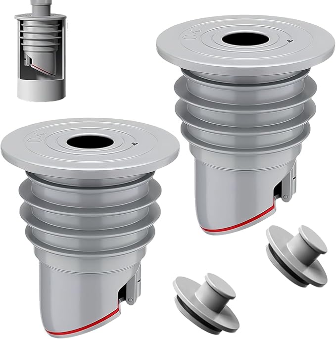 Washing Machine Drain Hose Seal, Anti-Odor Floor Drain Plug Sewer Pipe Seal Ring Sealing Cover, Washing Machine Sealing Plug (2, M: 45-50MM)