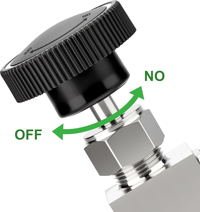 TAISHER 1PCS 304 Stainless Steel 90 Degree Needle Valve 3/4" NPT Male For Flow Control Water Gas Oil