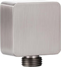 Wall Supply Elbow for Hand Held Shower, Solid Brass Square Mount in Brushed Nickel, JB-022BN
