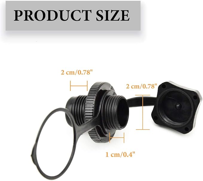 2PCS Inflatable Boat Air Valve, Kayak Raft Plug Replacement, Inflatable Boat Spiral Air Plug, Air Mattress Plug Replacement, Air Valve Replacement for Inflatable Boat Rubber Dinghy Pool Airbeds