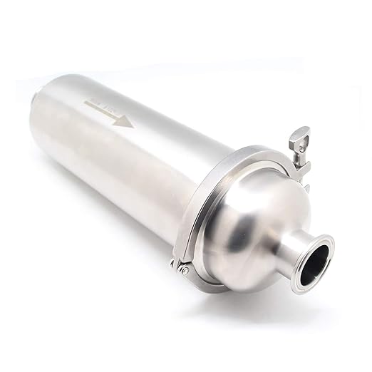 QiiMii 1.5" Tri-Clamp Filter SS304 Sanitary Fittings Inline Straight Strainer with 100 Mesh Stainless Steel Screen（1.5 INCH）