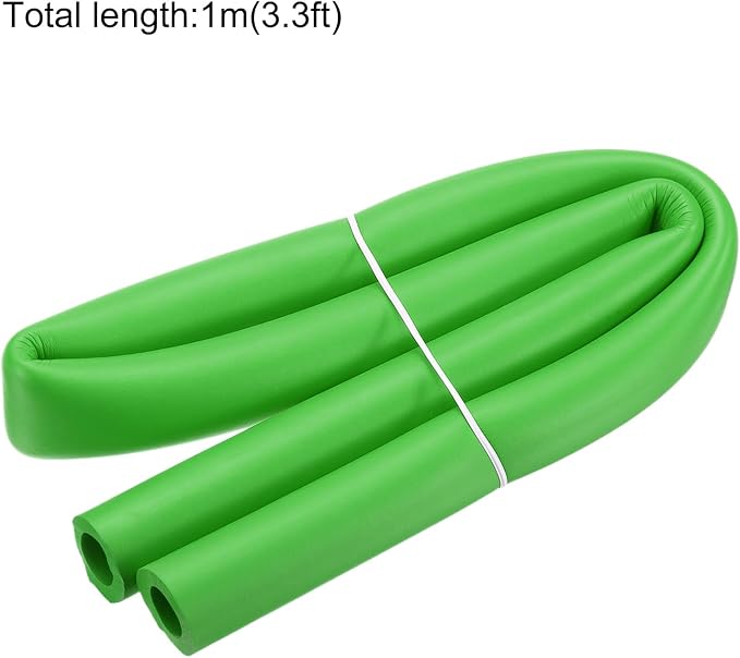 uxcell Foam Tubing for Handle Grip Support, Pipe Insulation Outside Pipe Lagging, 18mm ID 26.5mm(1 1/16") OD 1m Green