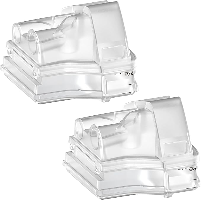 2 Packs Replacement Cleanable Water Chamber 37299 for AirSense 10 & AirCurve 10, FSA/HSA Eligible, Perfect Fit & Reliable Seal Water Tub for Durable Use, Great-Value Replacement Supplies by Everness