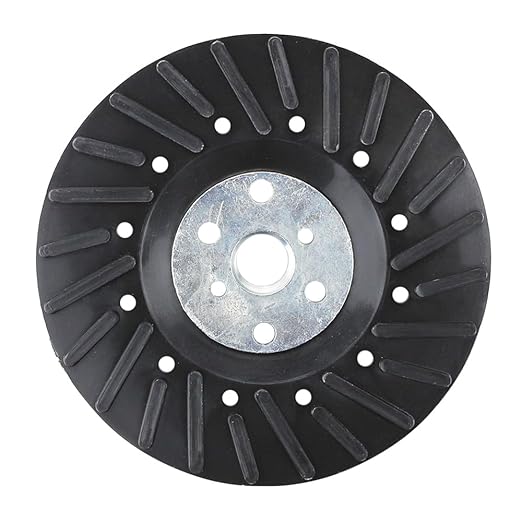 BHA Angle Grinder Ribbed Backing Pad for Resin Fiber Disc, 4.5" x 5/8"-11