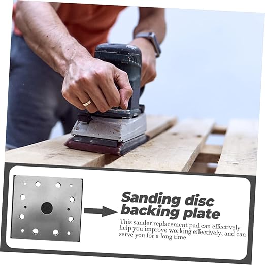 8holes Sanding Backing Plate Square Replacement Pad for Electric Easy to Install Compatible Enhances Sander Performance