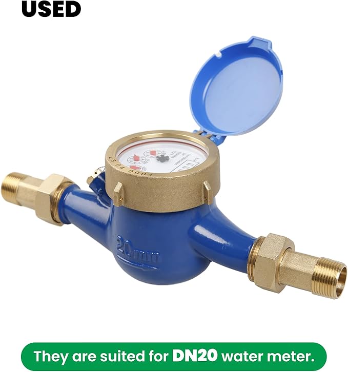 Watflow 3/4" Male NPT Water Meter Coupling, 1" Female NPT for DN20 Water Meter.