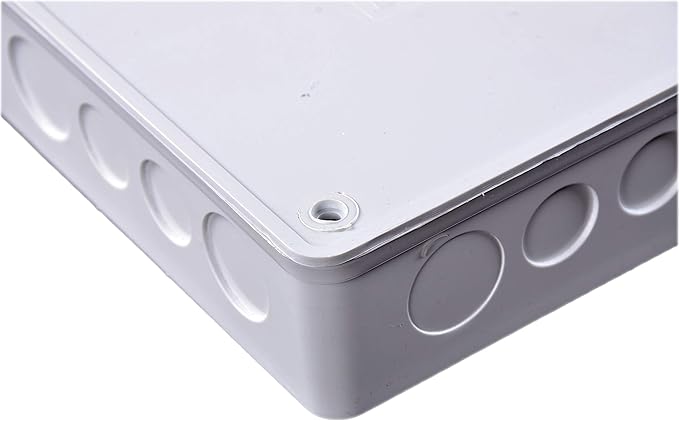 Co. 6" x 6" x 3" PVC Plastic Junction Conduit Box with 3/4" & 1" Pre molded Holes