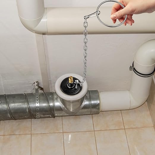Inflatable Pipe Plug Sewer Test Plug Rubber Plumbing Test Balloon for Sewage Pipeline Inspection(2 Inch,with Ring and Chain)