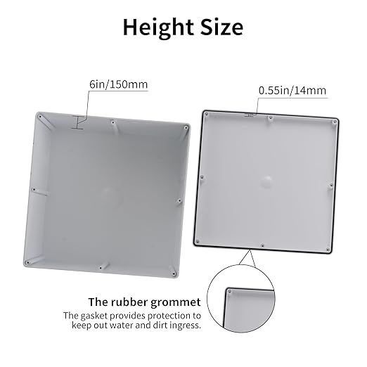 12" x 12" x 6" ABS Plastic Dustproof Waterproof Box IP65 Junction Boxes Project Junction Conduit Box for Electrical Outdoor Enclosure