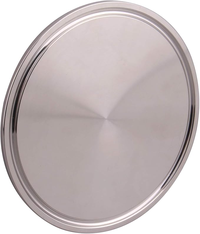 DERNORD Stainless Steel 304 Sanitary Fitting Clamp End Cap fits Tri-Clamp Ferrule Flange (3.5" (89mm) Tube OD)