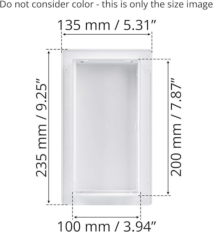 4x8 Inch White Access Panel – ABS Plastic Rectangular Wall & Ceiling Access Door for Plumbing Electrical HVAC – Easy Install Indoor Panel for Drywall, Home Improvement and Maintenance