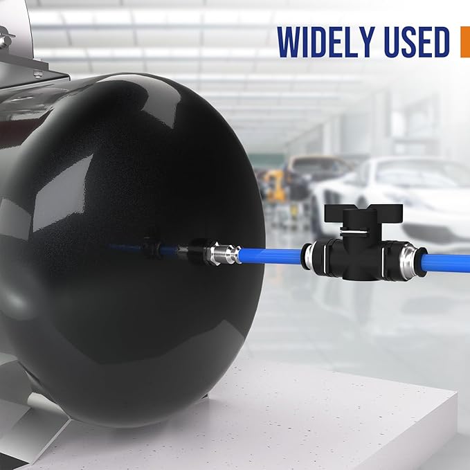 1/4 Push To Connect Valves,1/4 Air Valve Pneumatic Quick Push To Connects Fittings,Throttle Flow Speed Control