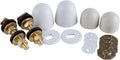 Hibbent Toilet Floor Bolts and Caps Set, Solid Brass Universal Toilet Bowl to Floor Bolts, with 4 Caps with Nuts/Washers, Heavy Duty Closet Bolt Set