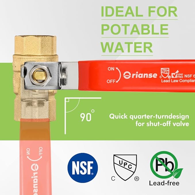 5 Pack 1 Inch Full Port Brass Ball Valve 3/4 Inch FIP Female NPT Threaded,Heavy Duty 150PSI 600 WOG,1/4-Turn Shut Off Ball Valve for Water Oil Gas