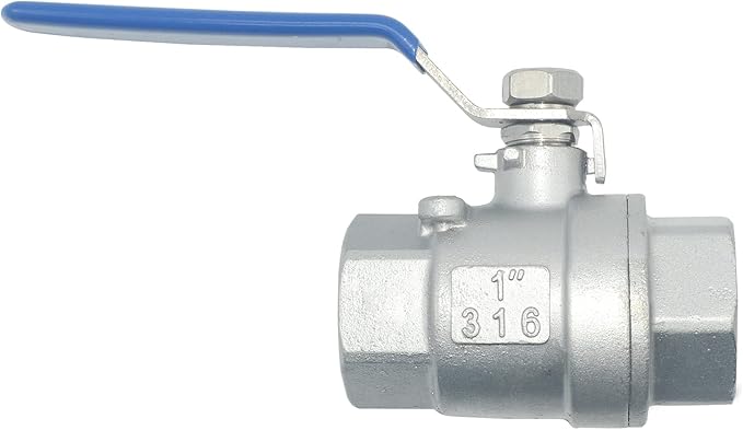 DAN SPEED 1" NPT Female SS 316 Stainless Steel Full Port Ball Valve Vinyl Handle WOG1000