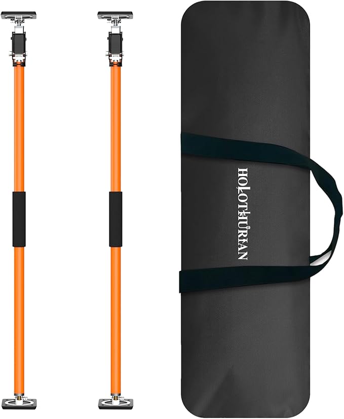 HOLOTHURIAN Cabinet Jack Support Pole, 49.2-114.2 inches Third Hand Tools Adjustable Support Pole, 3rd Hand Support System for Upper Cabinet Installation, 300 LB Capacity, 2-Pack
