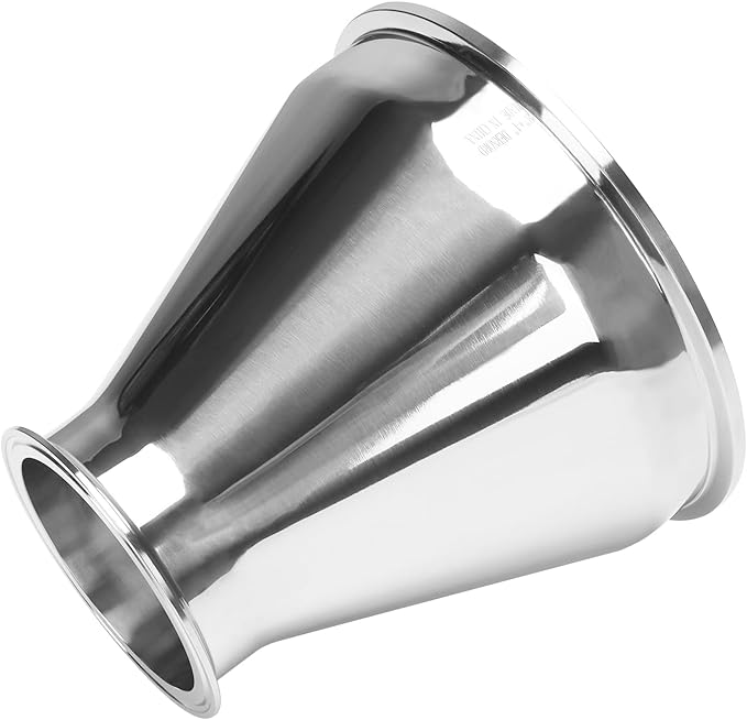 DERNORD Sanitary Fitting Reducer Fitting SUS304 Tri Clamp Ferrule Style 8" Tube OD to 4" Tube OD