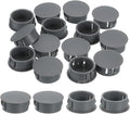 uxcell 18Pcs 22mm(7/8") Nylon Hole Plugs, Flush Type Panel Round Snap in Fastener Knockout Locking Plugs for Furniture Insert End Caps Panels, Gray