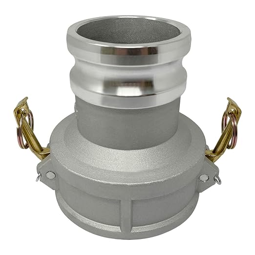 Gloxco Aluminum Type DA Cam and Groove Hose Fitting, Reducer, 4" Female Camlock x 3" Male Camlock (CAM-4030-DA-AL)