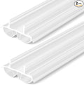 2 Pcs 36" Double Bubble Kerf Door Sweep 1-3/4" Wide Vinyl Weatherstrip Seal for Exterior Doors, Energy Efficient Draft Stopper, Easy Slide in Installation, Blocks Dust/insects/noise (White)
