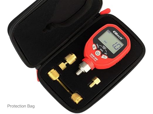 Elitech PGW-800 Wireless Digital High Pressure Gauge HVAC IP65 Waterproof -14.5~800 PSI 1/8'' NPT