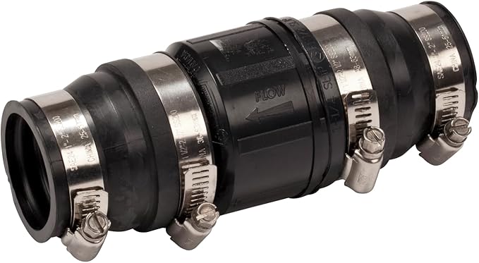 Red Lion SCV114 1-1/4-Inch and 1-1/2-Inch ABS Vertical Sump Pump Check Valve, Black, 14942901