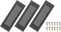 PATIKIL 6 x 2 Inch Door Air Vent Cover, 3 Pcs Aluminum Grille Ventilation Cover Louvered Diamond Hole with Mounting Screws for Cabinet Wardrobe Ceiling Door, Black