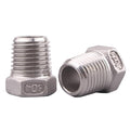 Stainless Steel Reducer Hex Flush Bushing, 1/4" NPT Male 1/8" NPT Female,Reducing Adapter Cast Pipe Fitting (pack of 2)
