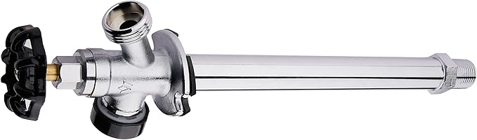 EFIELD 10-inch Anti-Siphon Frost Free Sillcock 1/2" MIP X 3/4" Hose Bibb, Chrome Plated, 10 Inch Length,(SILLCOCK021)