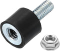 uxcell M4 Rubber Mounts, 1Pcs 10x8mm(DxH) Rubber Cylindrical Anti Vibration Isolator Shock Absorber with Lock Nut for Car Bobbin Generator Air Compressors