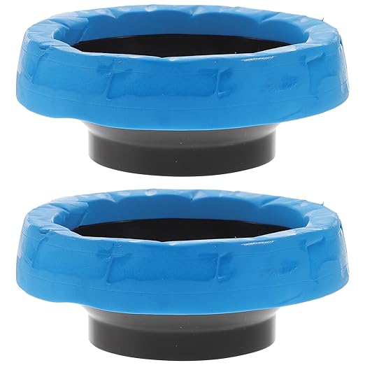 NOLITOY 2pcs Toilet Bowl Wax Ring Seal Gasket Watertight Rubber Clay Toilet Seal Ring Replacement for Home Bathroom Waste Line Leak Prevention