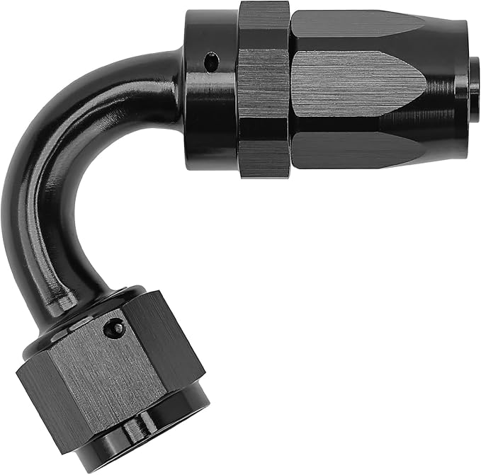 EVIL ENERGY 8AN Hose End Fitting 120 Degree Swivel for CPE Braided Fuel Hose Black